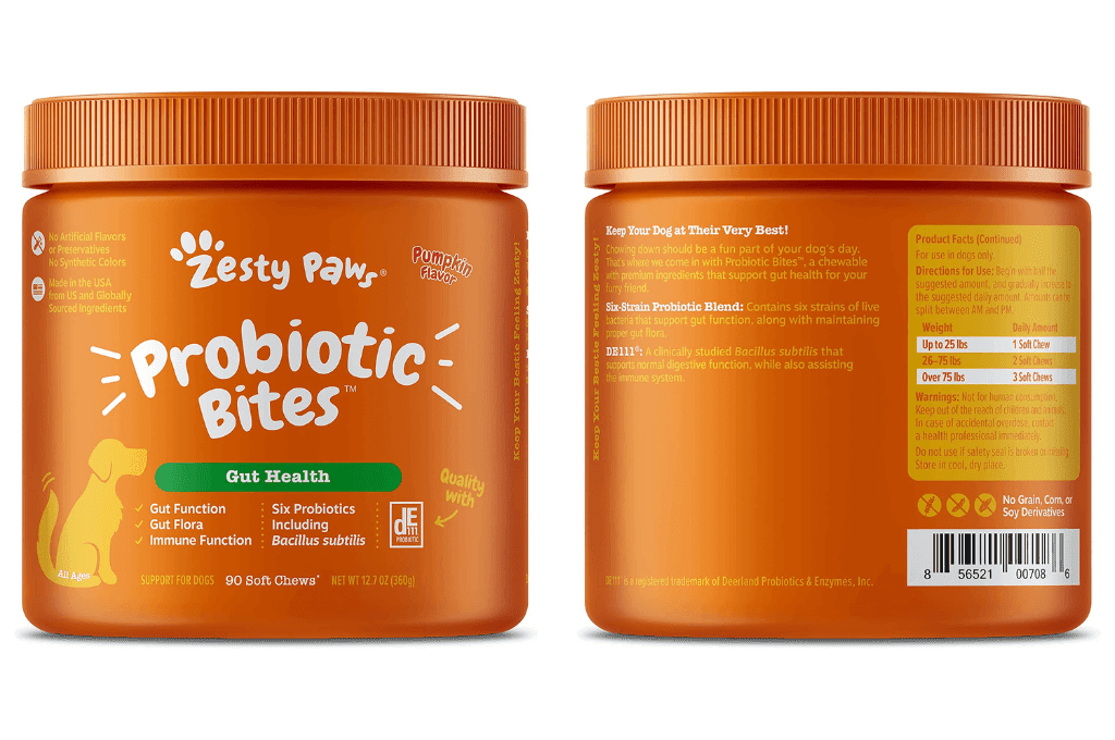 Zesty Paws Probiotic Gut Health For Dogs